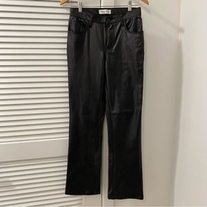 Abercrombie vegan leather flare pants